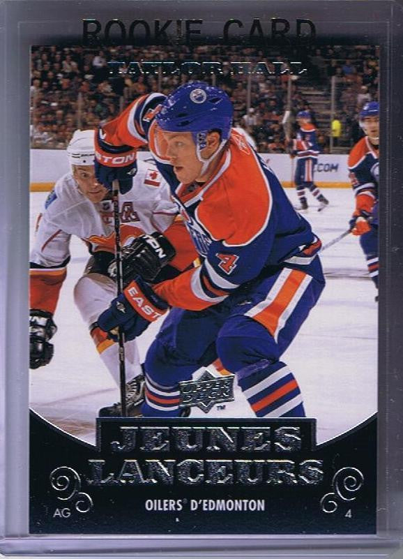 2010-11 Upper Deck French YG TAYLOR HALL Young Guns Rookie Oilers 02184
