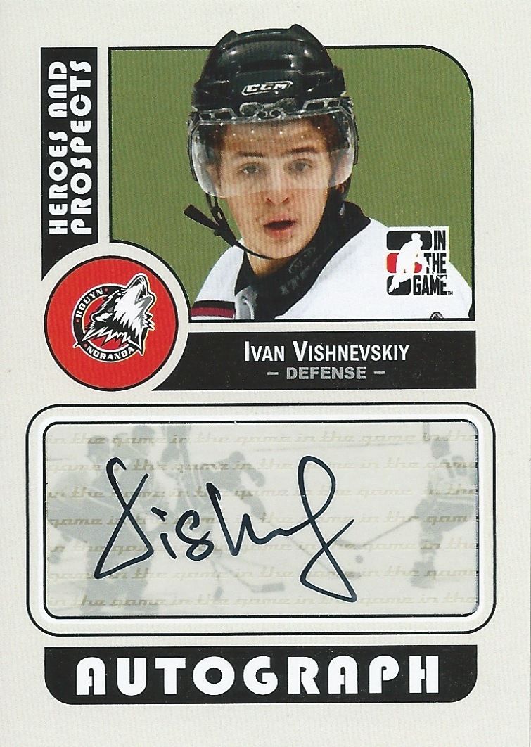 2008-09 ITG Heroes and Prospects IVAN VISHNEVSKIY Auto Autographs 00549 Image 1