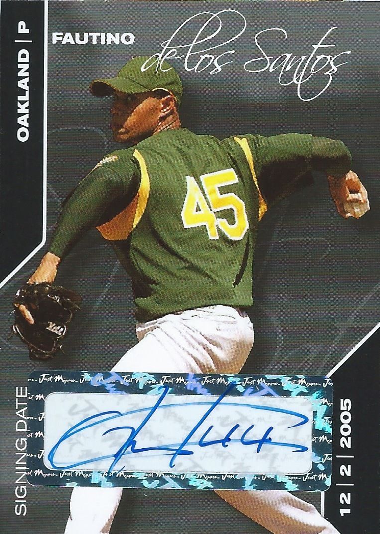 2008 Just Minors Autographs Black FAUTINO DE LOS SANTOS 3/25 Auto New York Image 1