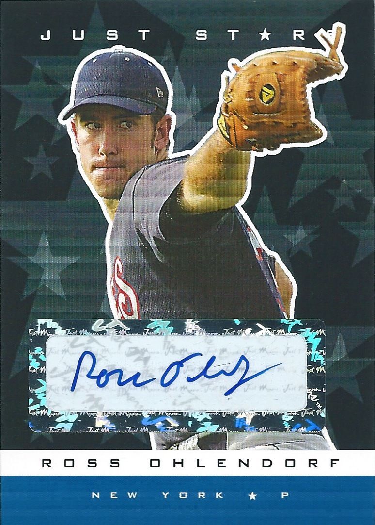 2007 Just Stars Autographs Black ROSS OHLENDORF 19/25 Auto New York Image 1