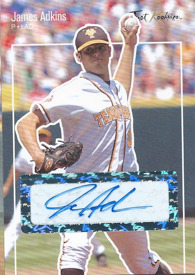 2007 Just Rookies Autographs JAMES ADKINS Auto MLB Baseball LA 01517 Image 1