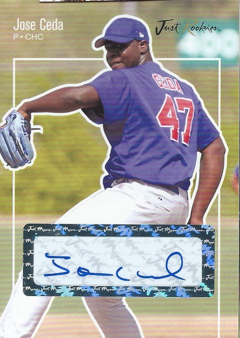 2007 Just Rookies Autographs JOSE CEDA Auto MLB Baseball Chicago 01520 Image 1