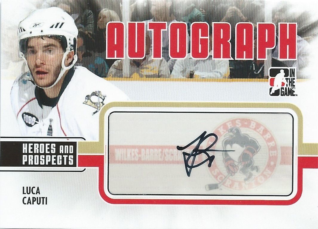 2009-10 ITG Heroes and Prospects LUCA CAPUTI Auto Autographs 00546 Image 1