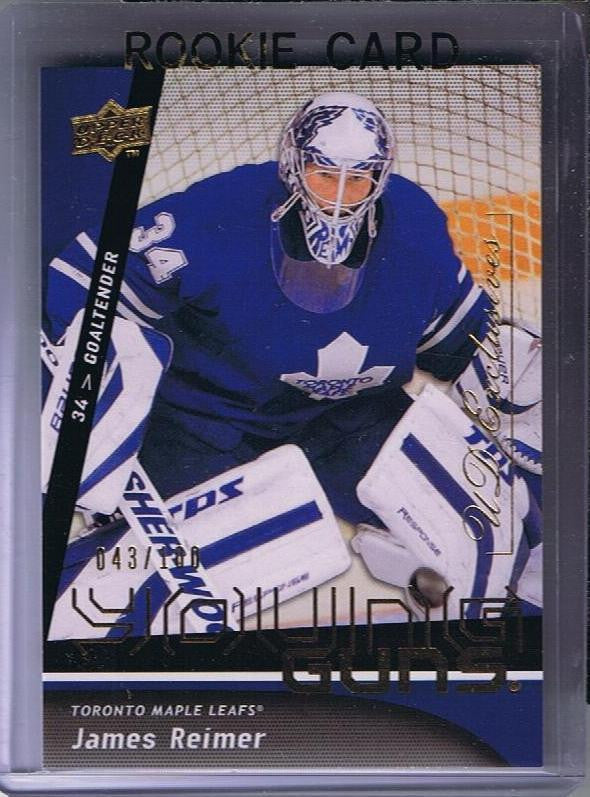 2009-10 Upper Deck Exclusives YG JAMES REIMER 43/100 Young Guns RC 02156