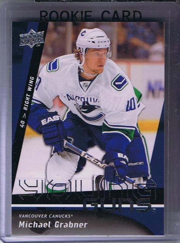 2009-10 Upper Deck YG MICHAEL GRABNER Young Guns Rookie Canucks 02189
