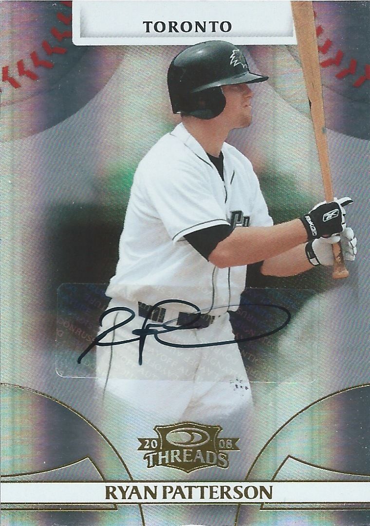 2008 Donruss Threads Gold RYAN PATTERSON #/775 Auto Signatures 01498 Image 1