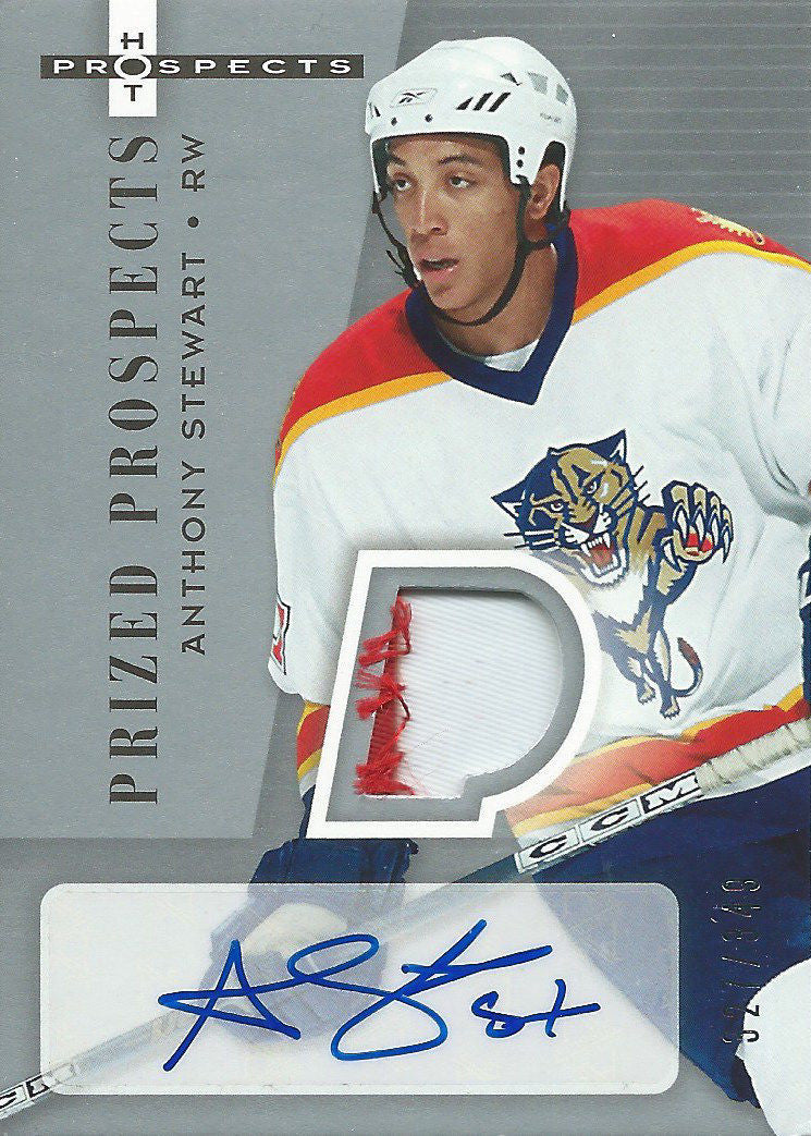 2005-06 Hot Prospects ANTHONY STEWART 327/349 Rookie Autograph Patch 01652