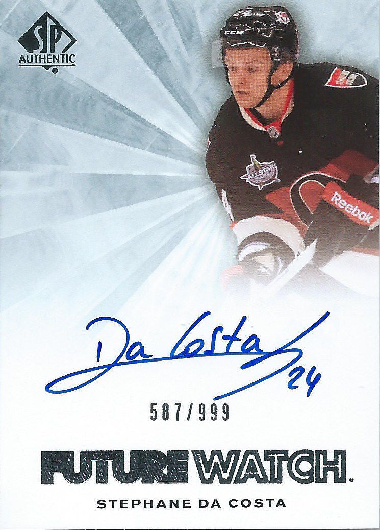 2011-12 SP Authentic STEPHANE Da Costa Auto RC 587/999 Upper Deck 01673