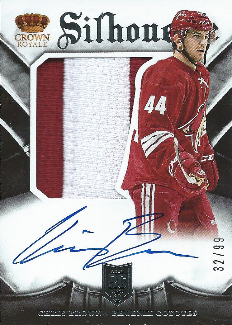 2013-14 Crown Royale Silhouettes CHRIS BROWN 32/99 RC Auto Jersey 01654 Image 1