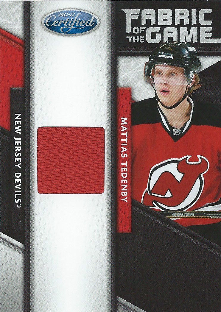 2011-12 Panini Certified Fabric MATTIAS TEDENBY 358/399 Jersey NHL 01972 Image 1
