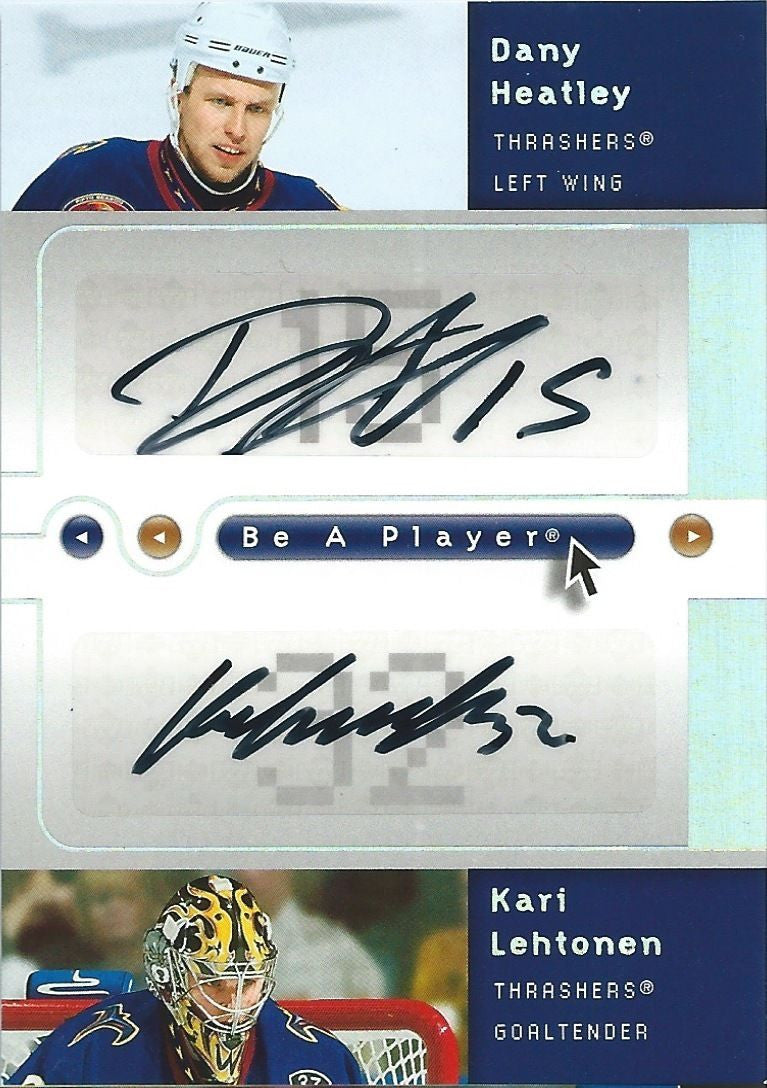 2005-06 Be A Player Signatures Dual HEALTHY / LEHTONEN Auto UD 00310