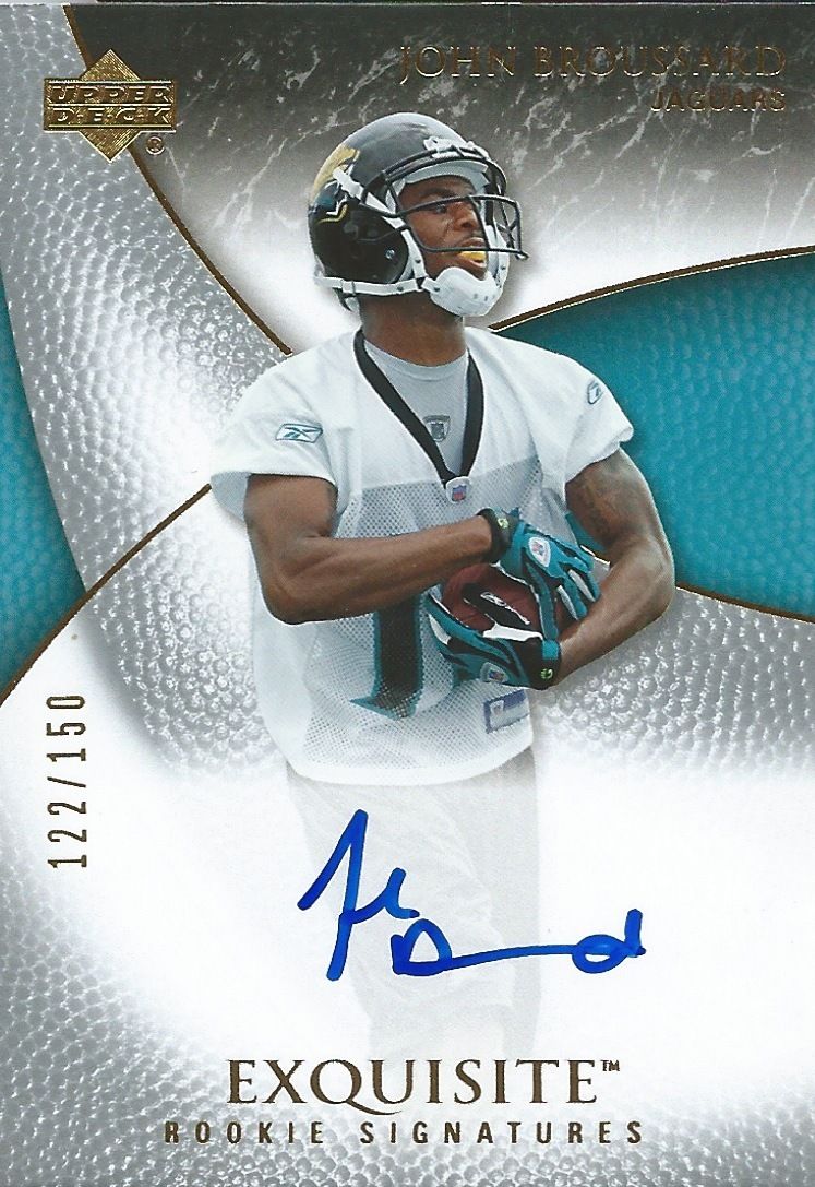 2007 Exquisite Collection JOHN BROSSARD Autograph Rookie 122/150 01579 Image 1