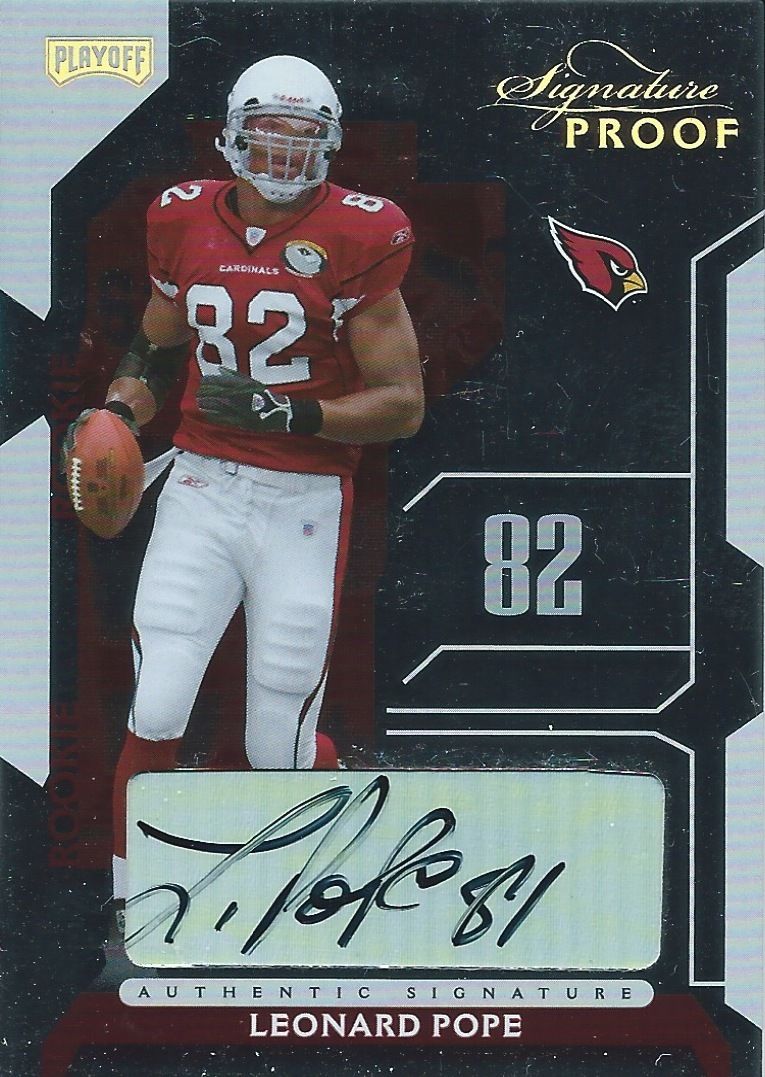 2006 Playoff NFL Signature Proofs Gold $25 LEONARD POPE 22/50 Auto 01577 Image 1