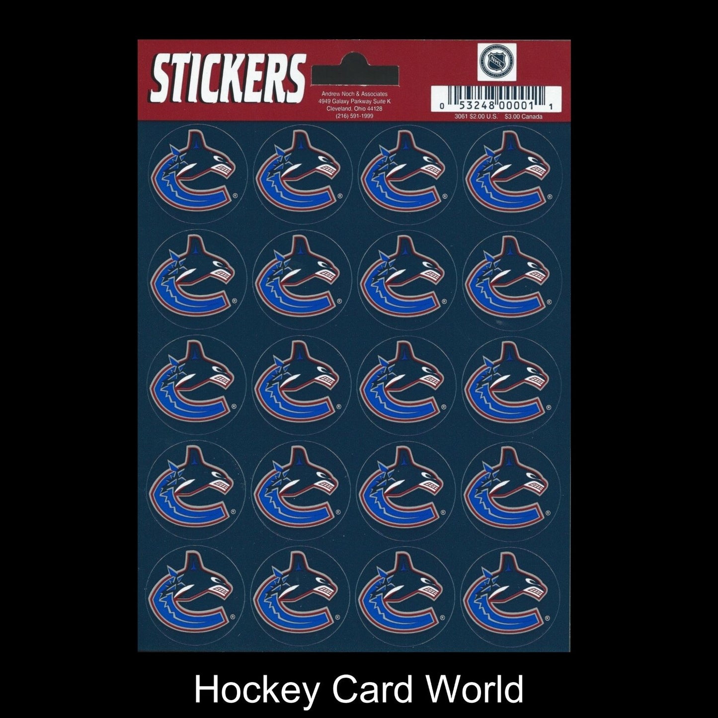 Vancouver Canucks Logo Sticker Sheet 5"x7" Decals Licensed - 20 Logos Image 1