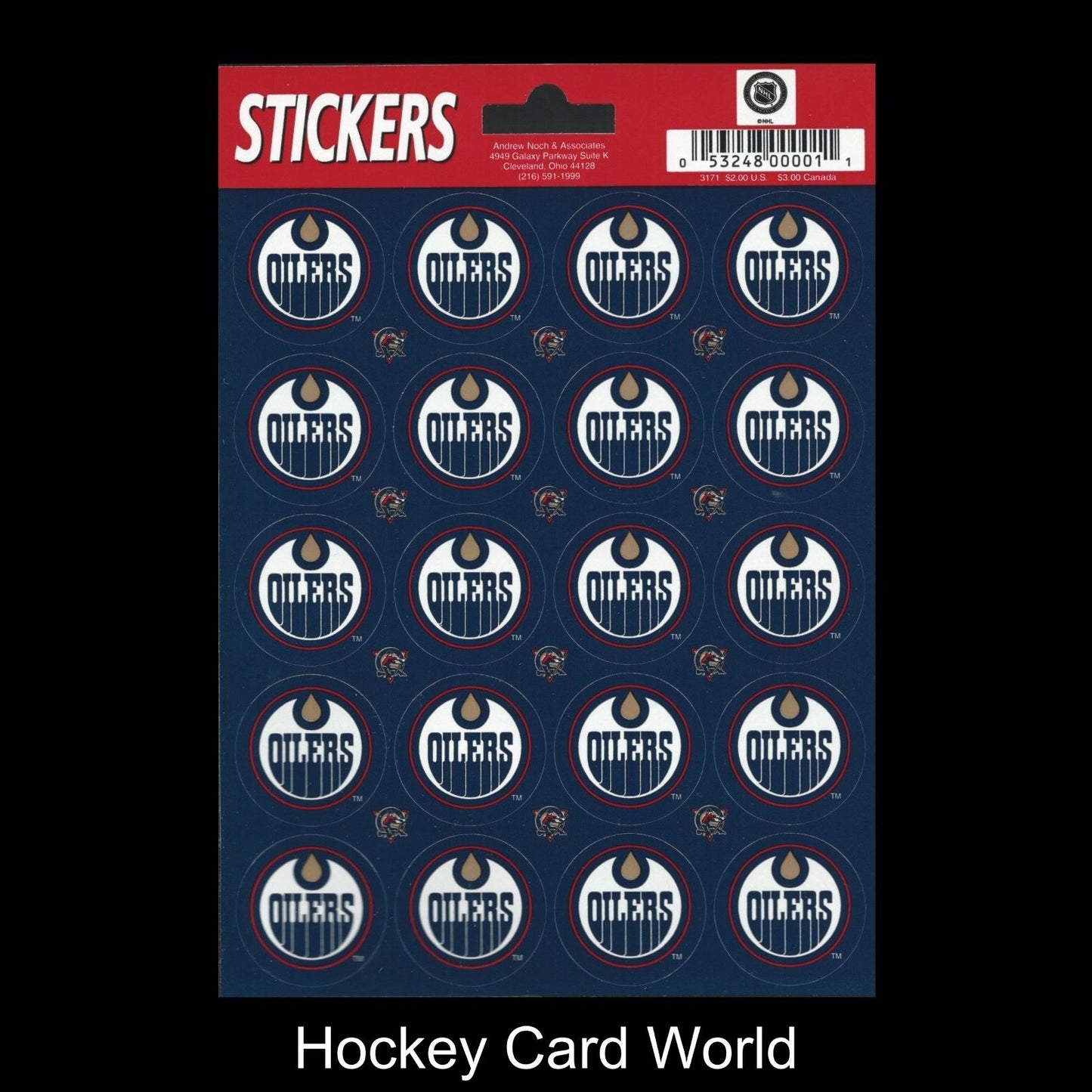 Edmonton Oilers Logo Sticker Sheet 5"x7" Decals Licensed - 20 Logos Image 1