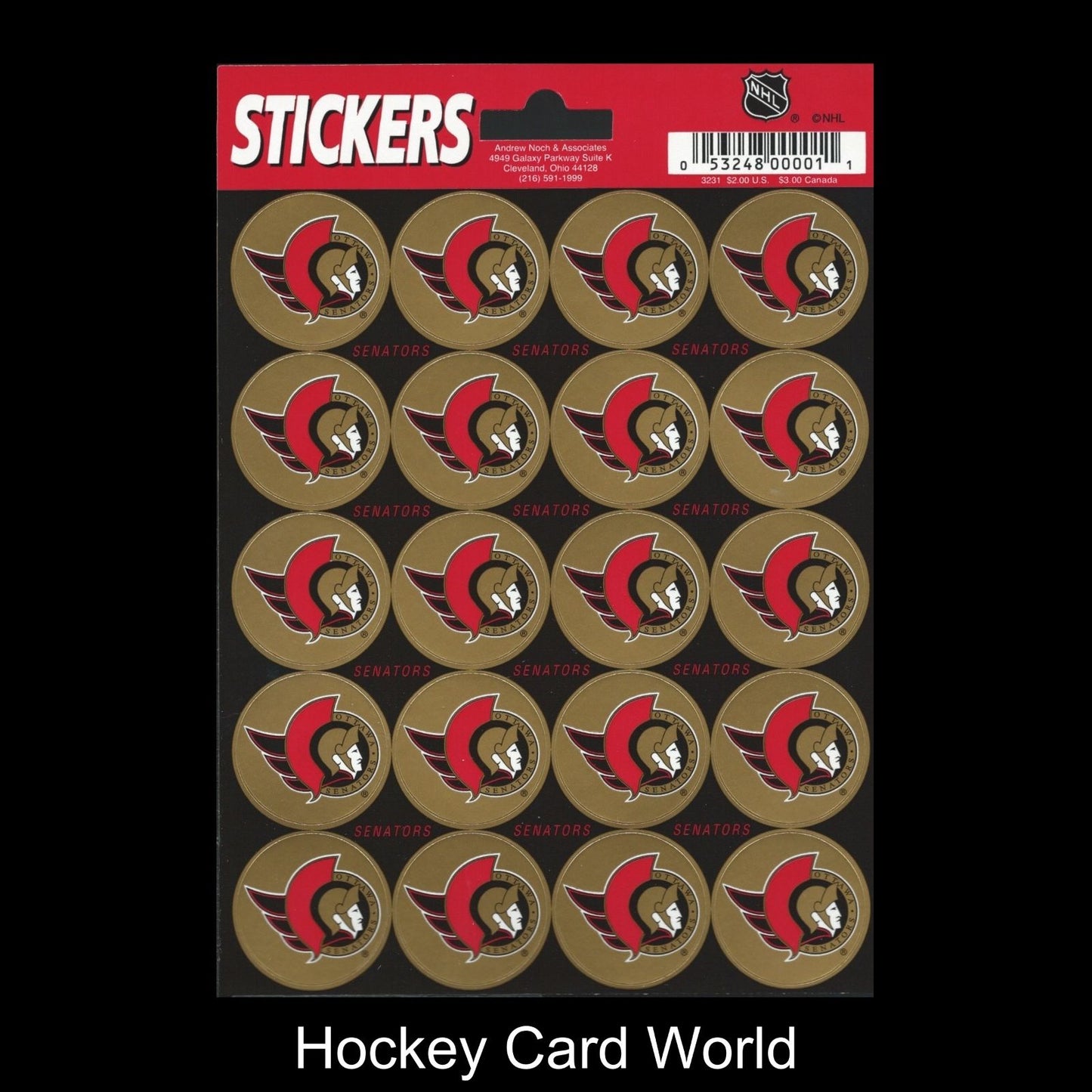 Ottawa Senators Logo Sticker Sheet 5"x7" Decals Licensed - 20 Logos Image 1