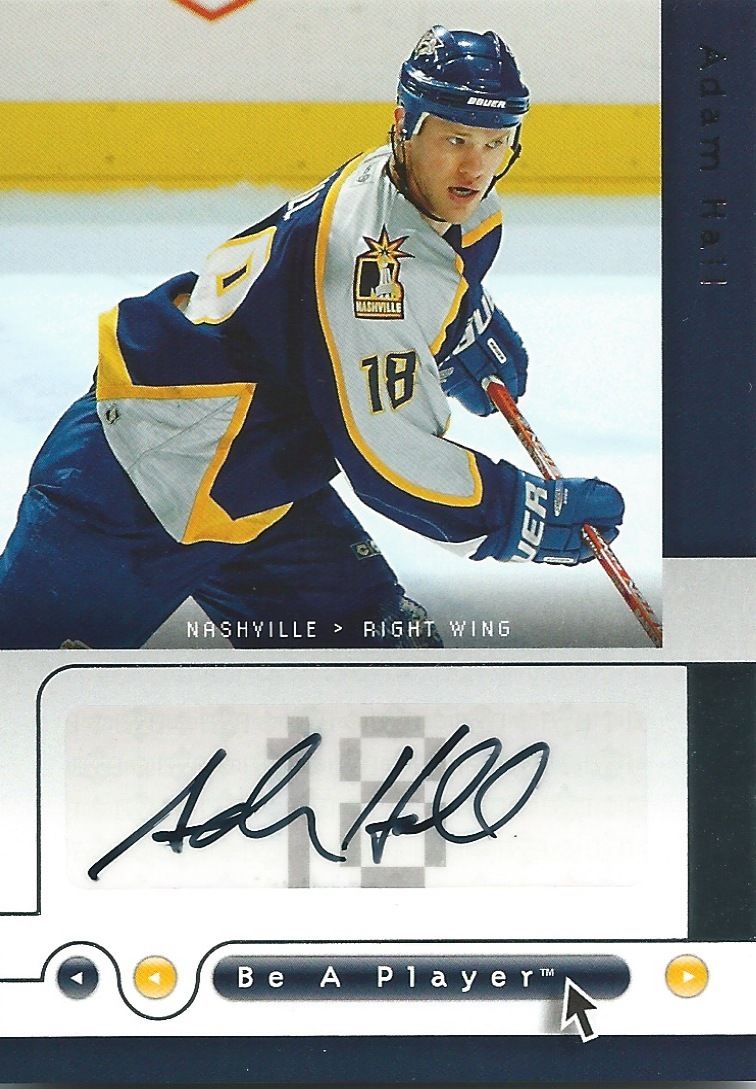 2005-06 Be A Player Signatures Auto ADAM HALL Autographs Upper Deck 00317 Image 1