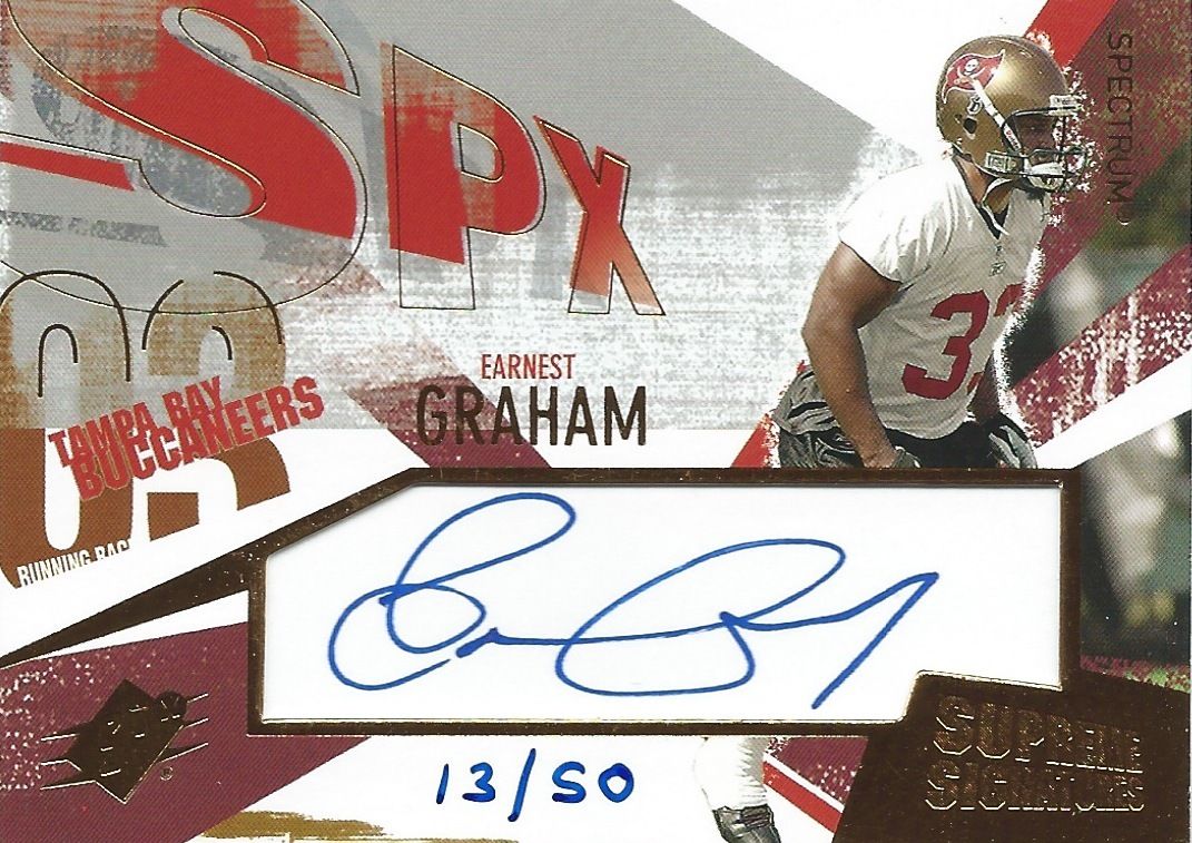 2003 SPX Supreme Spectrum EARNEST GRAHAM 13/50 Auto Signature UD 01037 Image 1