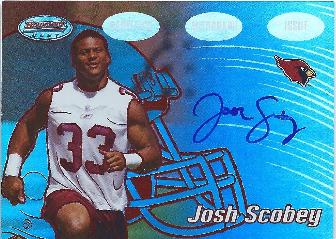 2002 Bowman's Best Red $15 JOSH SCOBEY 101/199 Auto Topps Autographs 01032 Image 1
