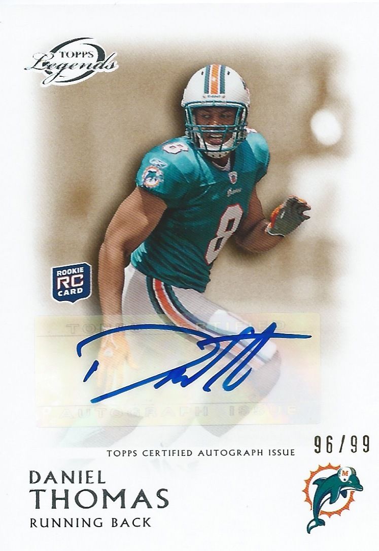 2011 Topps Legends RC Bronze $20 DANIEL THOMAS 96/99 Autographs RC 01050 Image 1