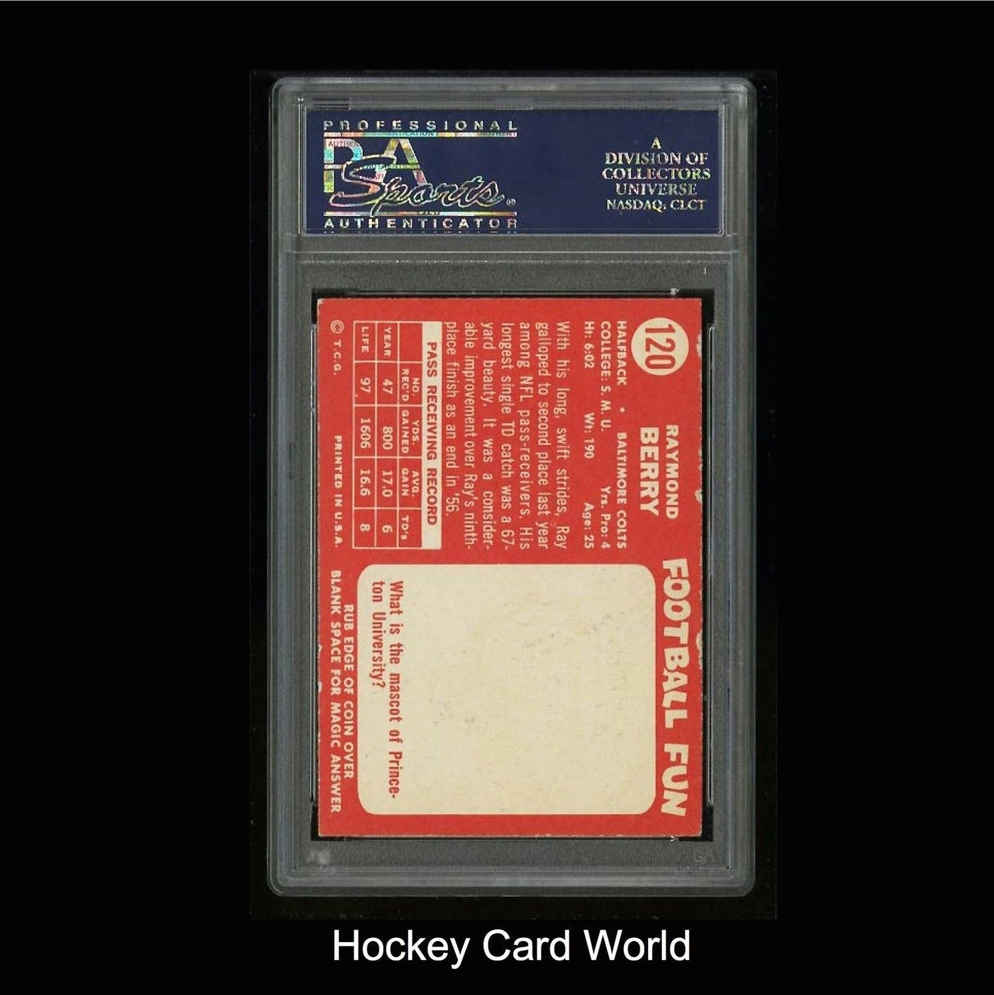 1958 Topps #120 RAYMOND BERRY PSA 5 EX - Vintage NFL