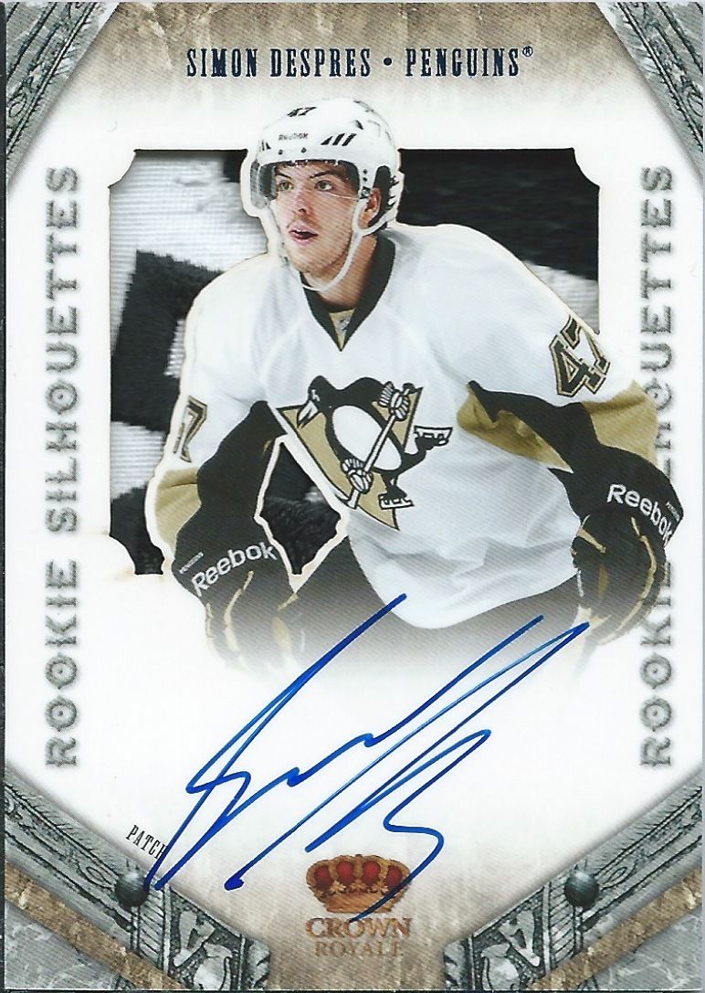 2011-12 Crown Royale Silhouettes SIMON DESIRES Patch 18/25 Auto Rookie Image 1