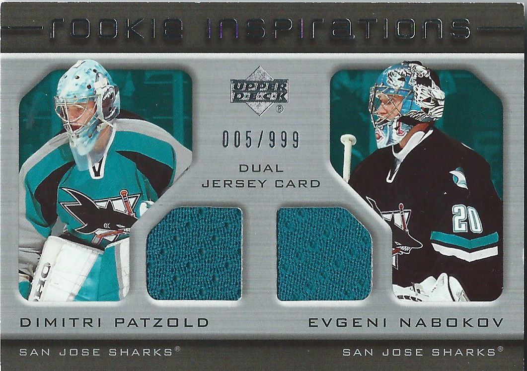 2005 06 Upper Deck Rookie Update PATZOLD NABOKOV Jersey 5 999 01661