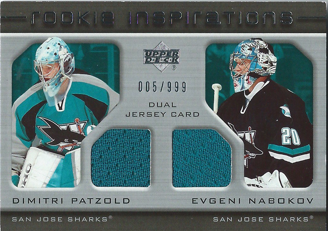 2005-06 Upper Deck Rookie Update PATZOLD/NABOKOV Jersey 5/999 01661 Image 1