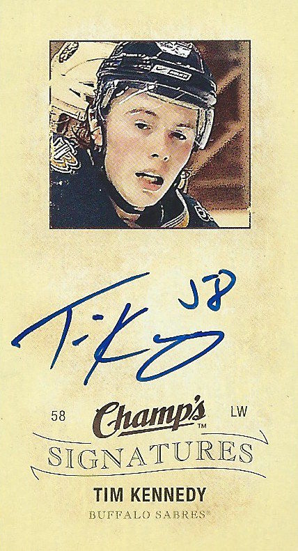 2009-10 Upper Deck Champs Signatures TIM KENNEDY Autograph NHL 01688 Image 1