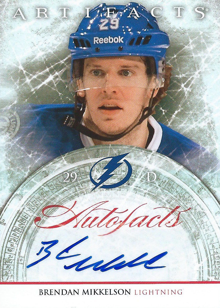 2012-13 Upper Deck Auto Facts BRENDAN MIKKELSON Autograph Signature 01693 Image 1