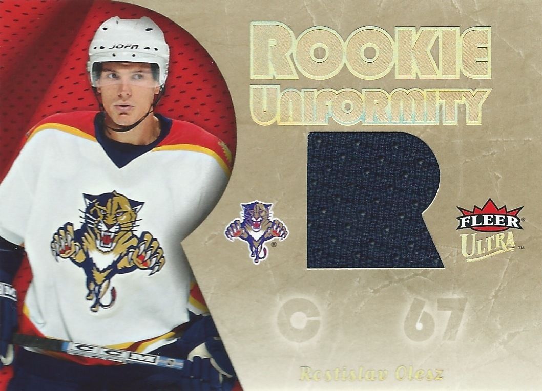 2005-06 Fleer Ultra Rookie Uniformity ROSTISLAV OLESZ Jersey NHL 00763 Image 1
