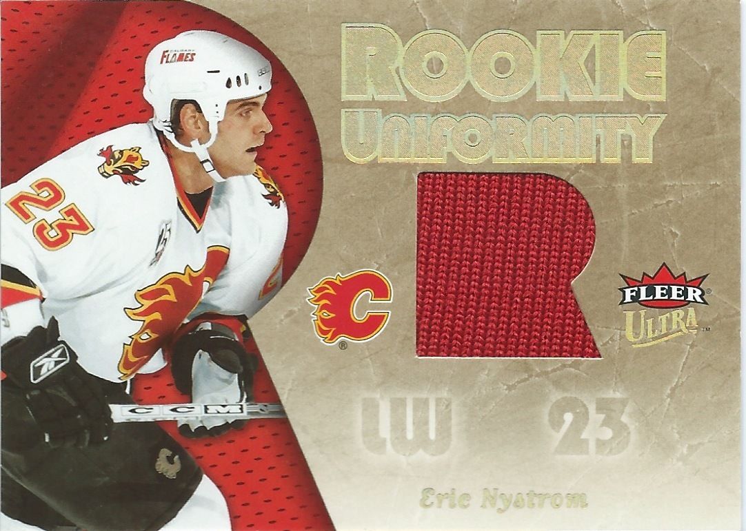 2005-06 Fleer Ultra Rookie Uniformity ERIC NYSTROM Jersey NHL 00766 Image 1