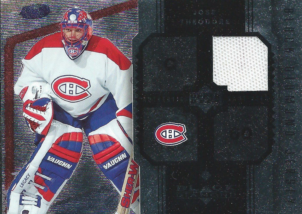2005-06 Upper Deck Black Diamond JOSE THEODORE Jersey White NHL 01697