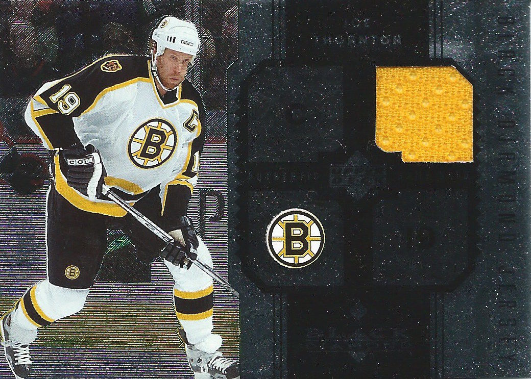 2005-06 Upper Deck Black Diamond JOE THORNTON Jersey Yellow NHL 01700 Image 1