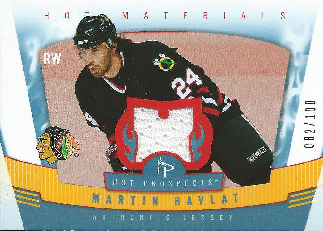 2006-07 Hot Prospects Materials Red Hot MARTIN HAVLAT 82/100 - 01705