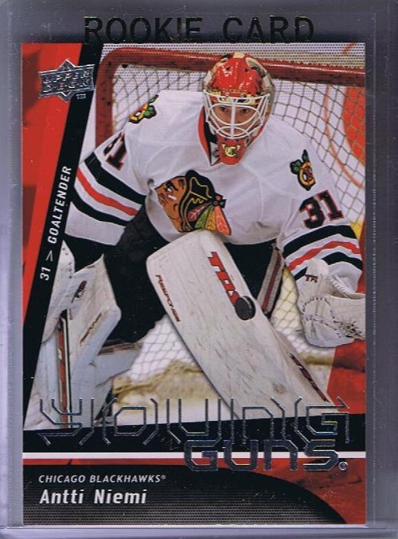 2009-10 Upper Deck YG ANTTI NIEMI Young Guns Rookie Blackhawks 02188