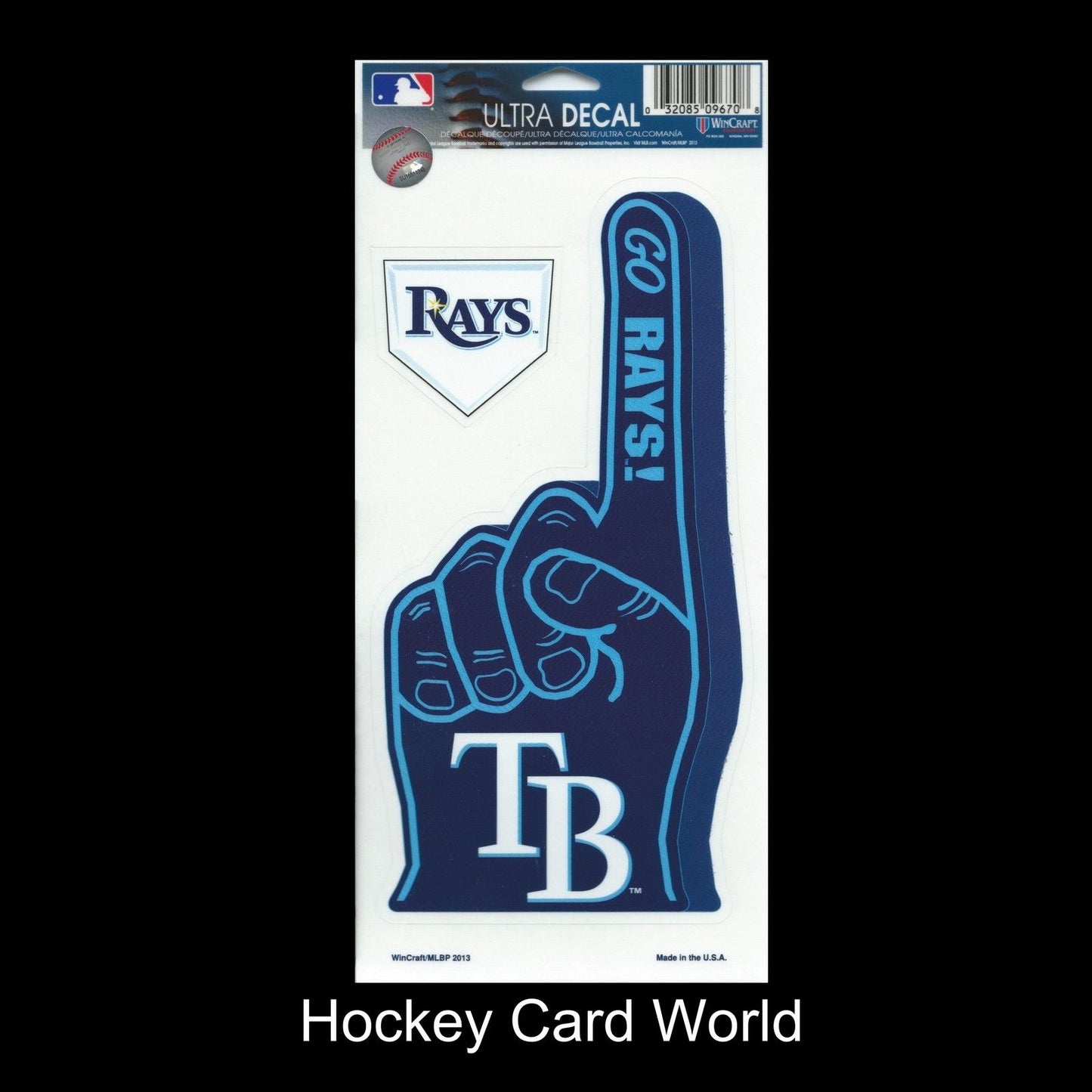 Tampa Bay Rays Multi-Use Decal/Sticker 2 Pack Finger/Base MLB 4"x 9" Image 1