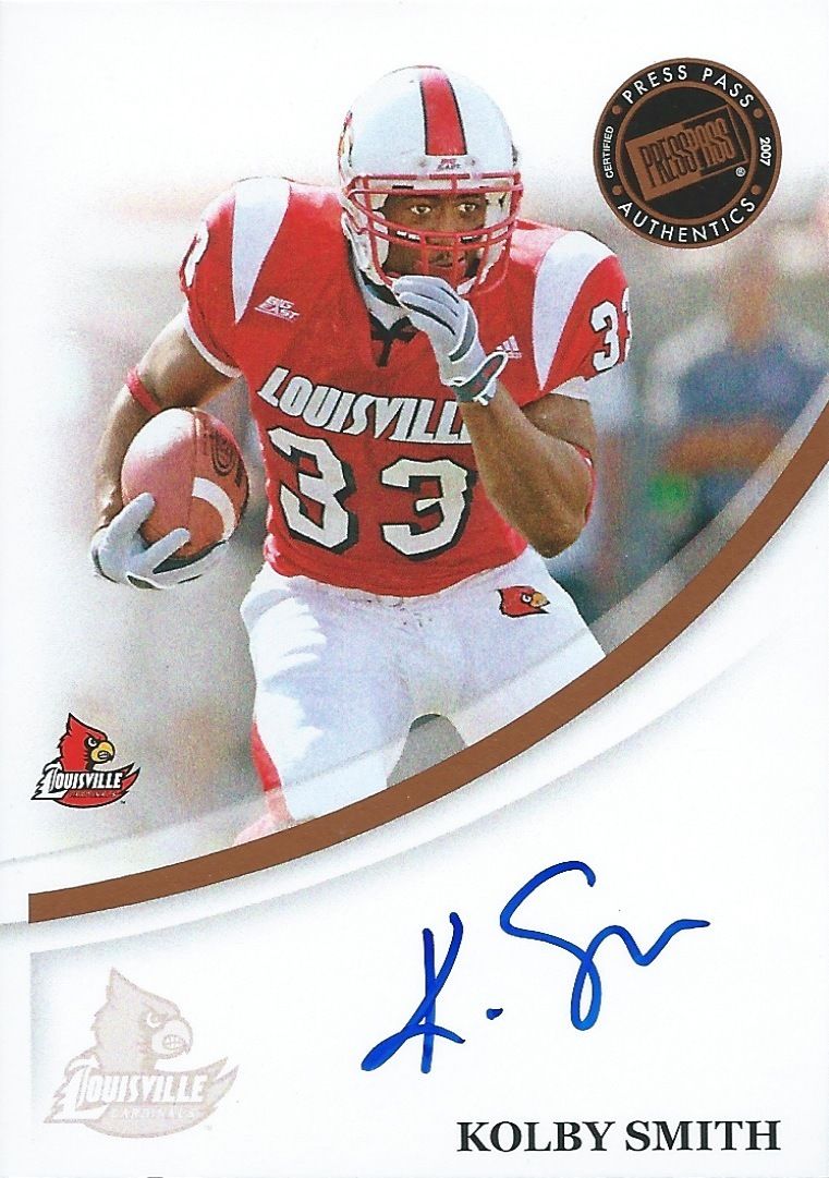 2007 Press Pass Autographs Bronze KOLBY SMITH Auto Signature NFL 01075 Image 1