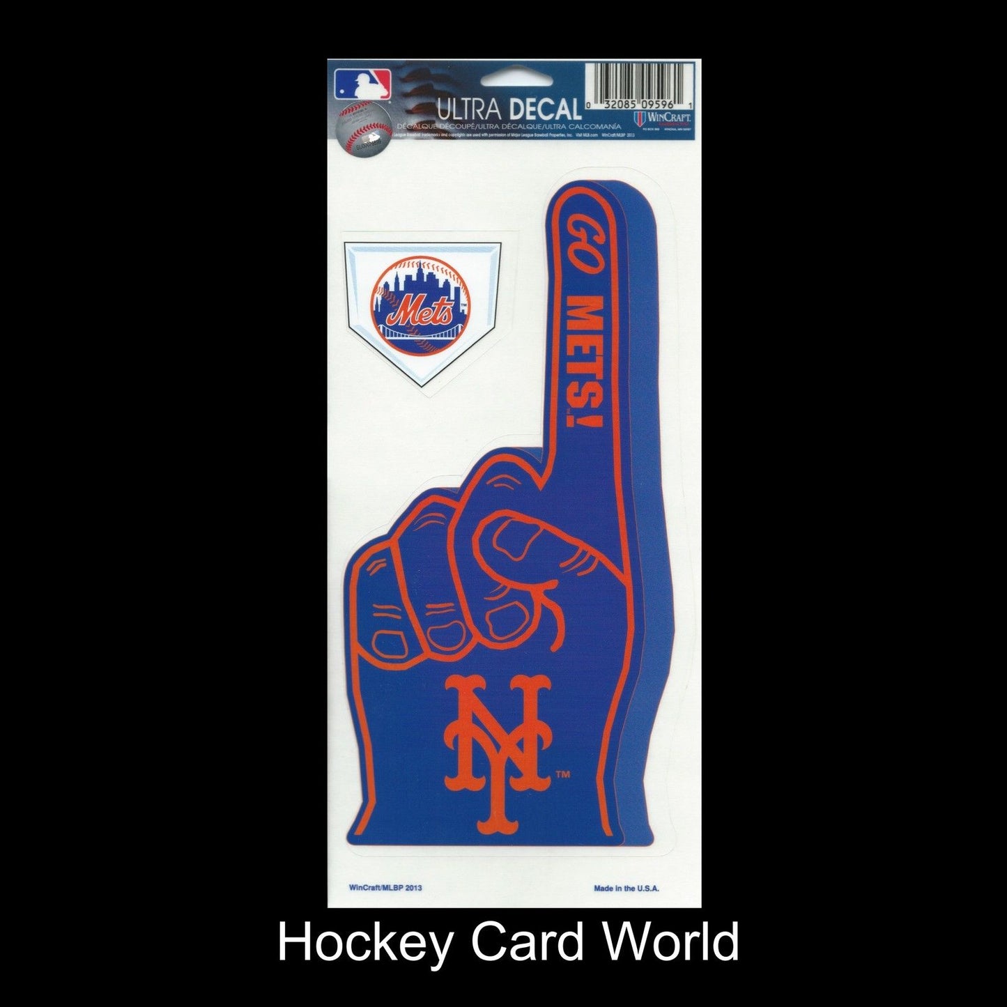 New York Mets Multi-Use Decal/Sticker 2 Pack Finger/Base MLB 4"x 9" Image 1