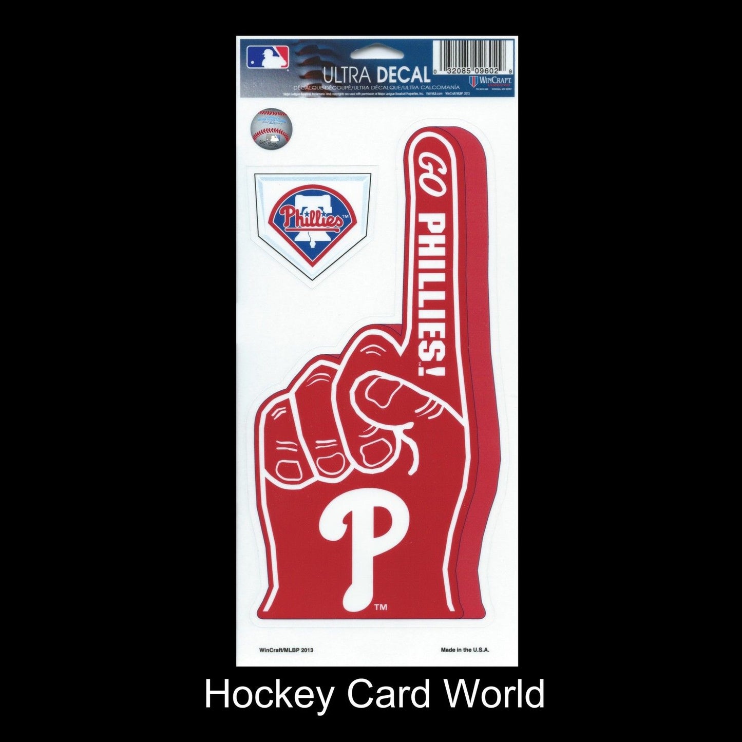 Philadelphia Phillies Multi-Use Decal/Sticker 2 Pack Finger/Base 4"x 9" Image 1