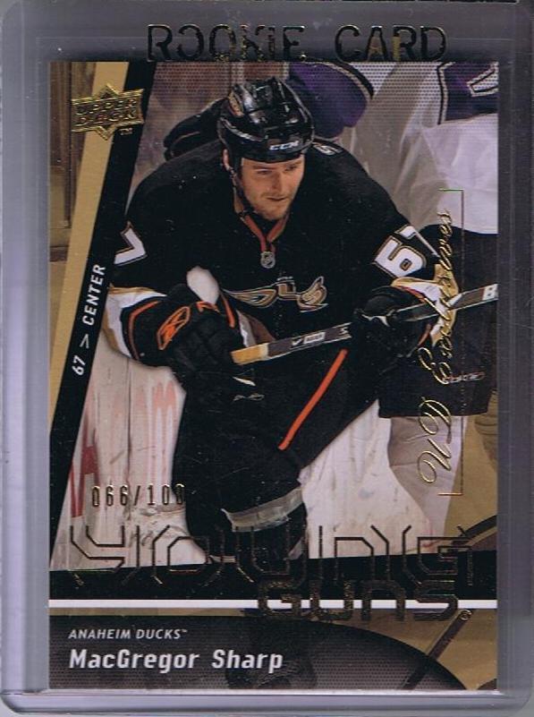 2009-10 Upper Deck YG Exclusives MACGREGOR SHARP 66/100 YG RC 02172 Image 1