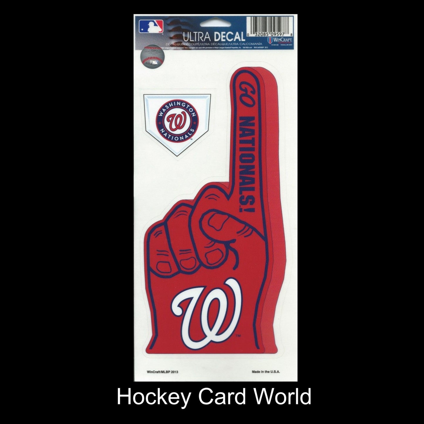 Washington Nationals Multi-Use Decal/Sticker 2 Pack Finger/Base MLB 4"x 9" Image 1