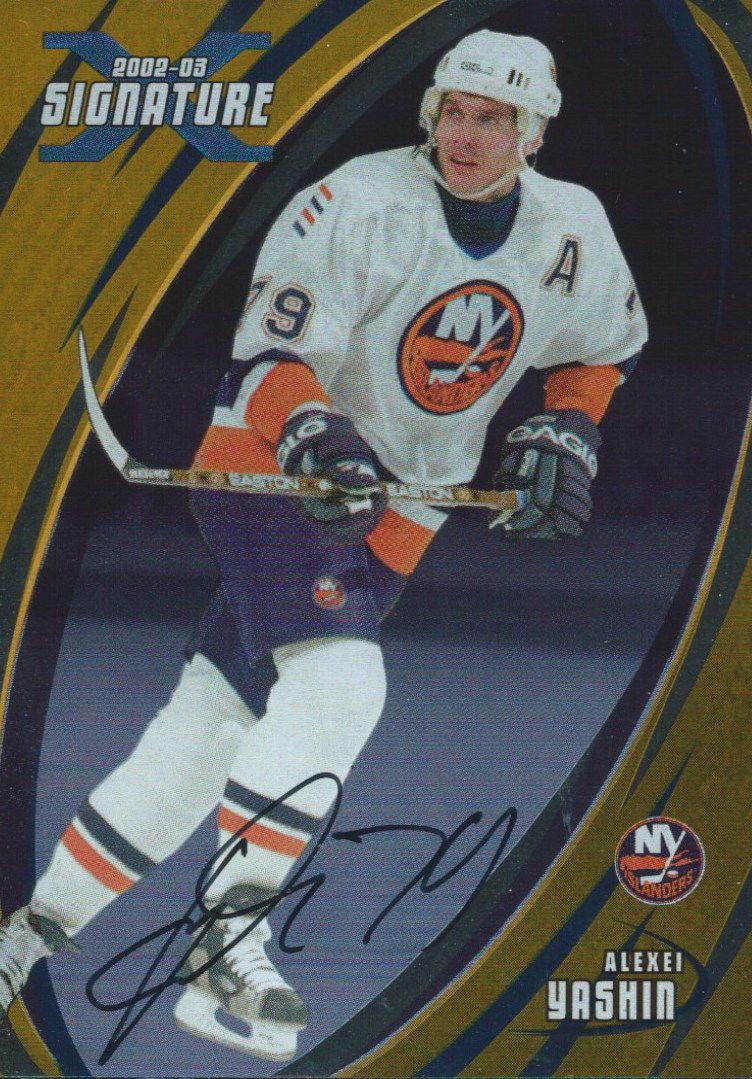 2002-03 BAP Signature Series Gold ALEXEI YASHIN Autograph Auto UD 00341