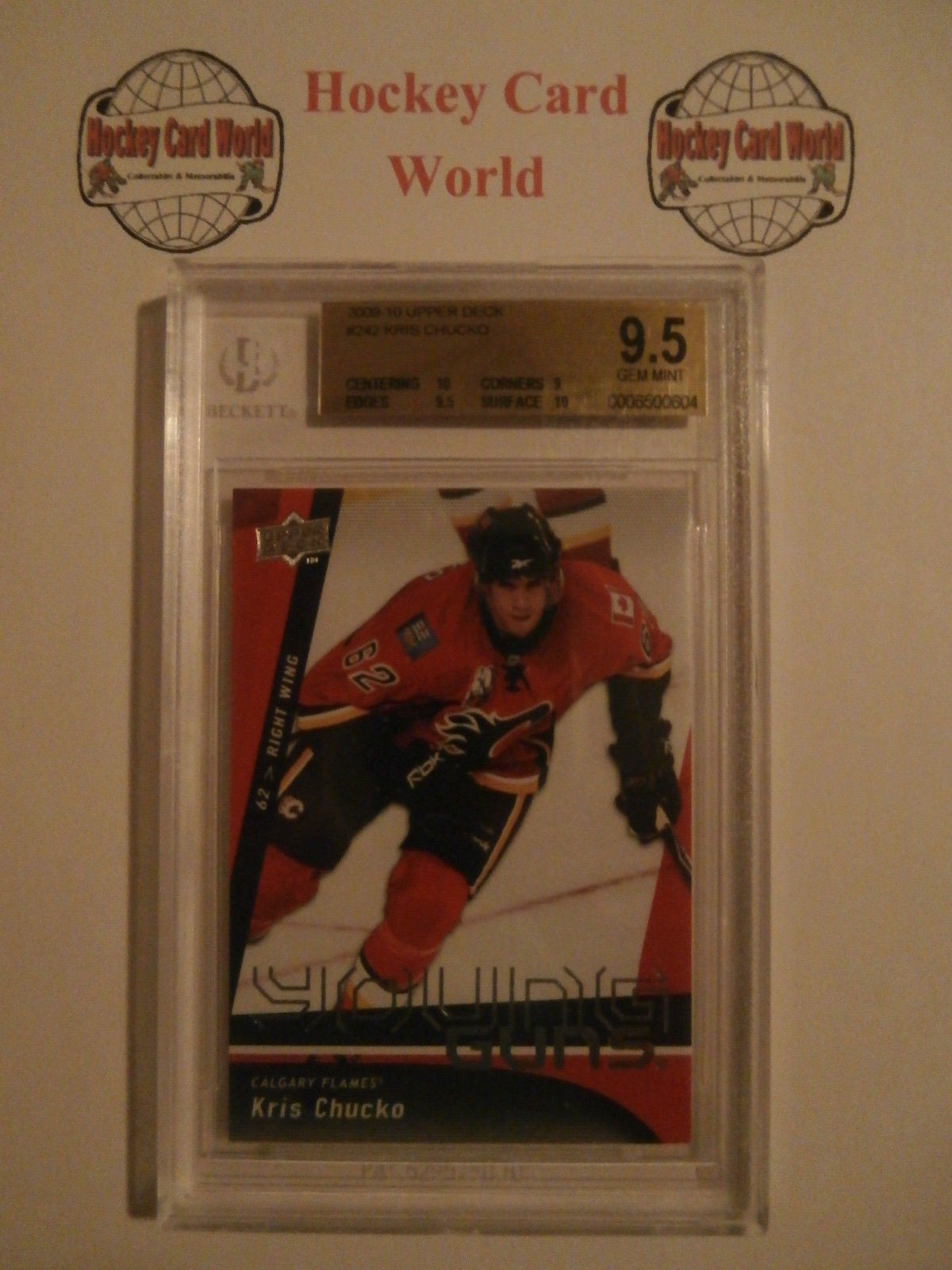 2009-10 Upper Deck Young Guns KRIS CHUCKO RC BGS 9.5 Calgary Flames