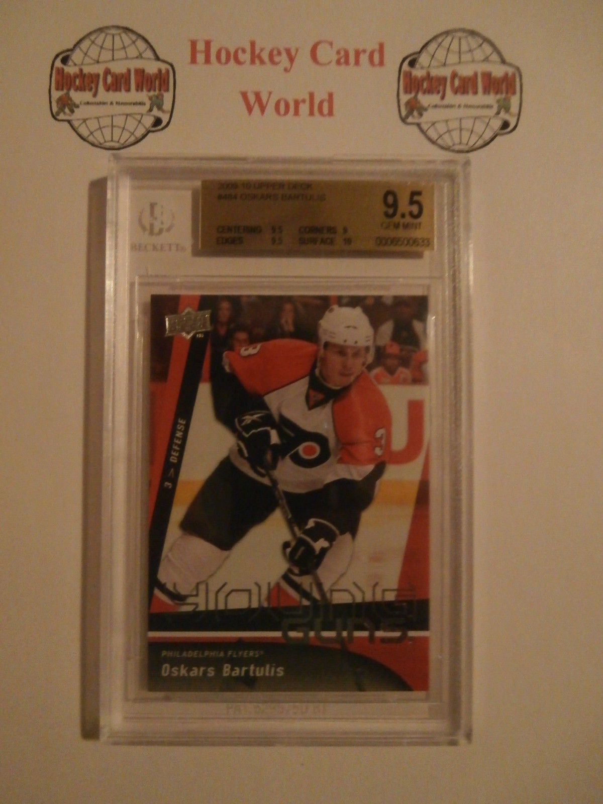 2009-10 Upper Deck Young Guns OSKARS BARTULIS RC BGS 9.5 Flyers
