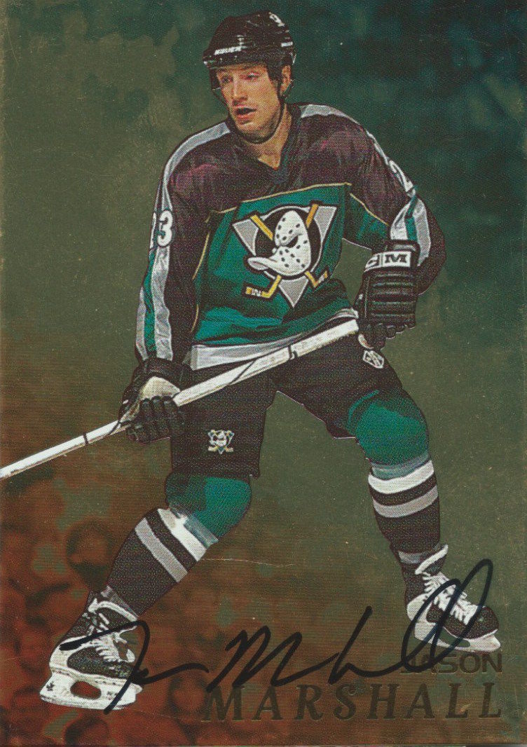 1998-99 Be A Player Gold JASON MARSHALL Auto Autographs Pinnacle 00384 Image 1