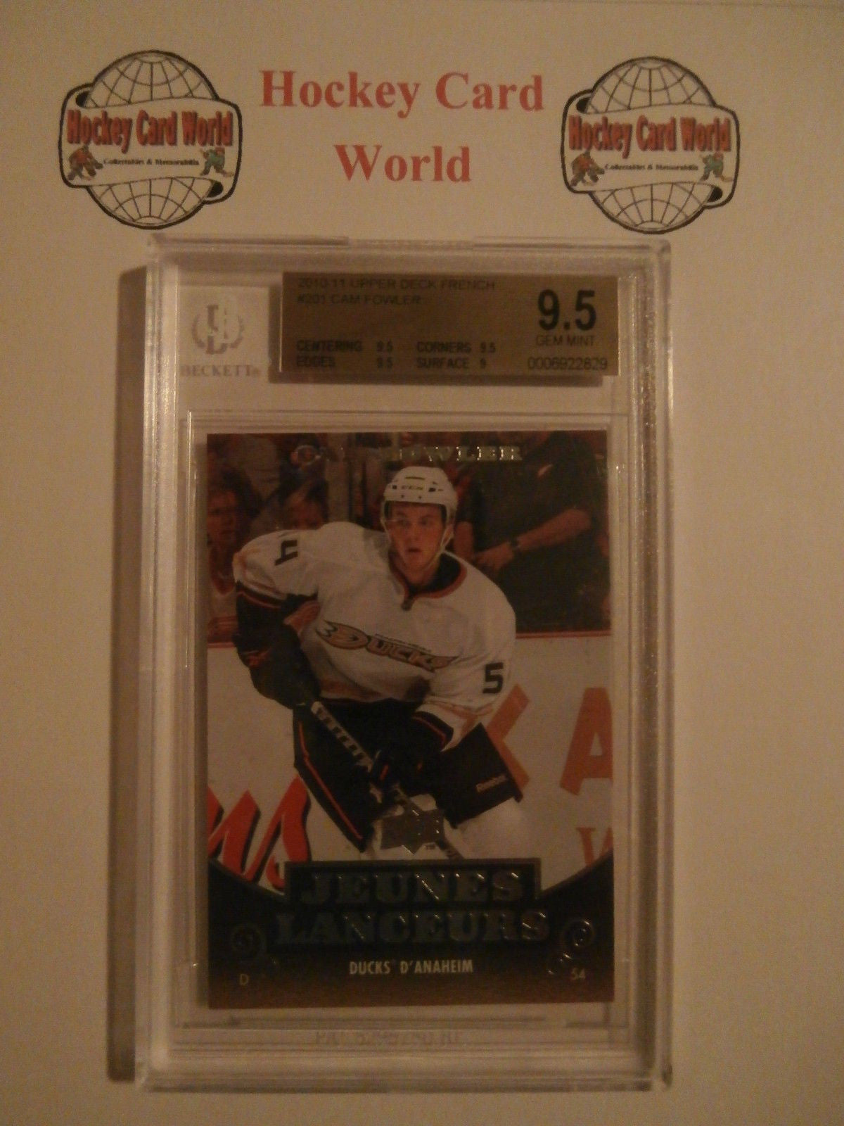 2010-11 Upper Deck Young Guns French CAM FOWLER RC BGS 9.5 Anaheim Ducks