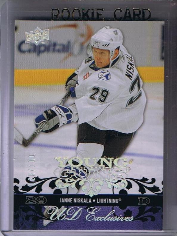 2008-09 Upper Deck YG Exclusives JANNE NISKALA 26/100 Young Guns RC 02164