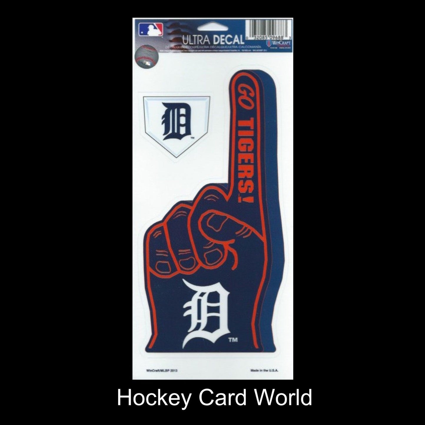 Detroit Tigers Multi-Use Decal/Sticker 2 Pack Finger/Base MLB 4"x 9" Image 1