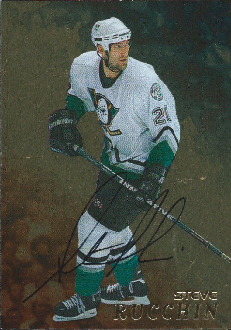 1998-99 Be A Player Gold STEVE RUCCHIN Auto Autographs Pinnacle 00379 Image 1